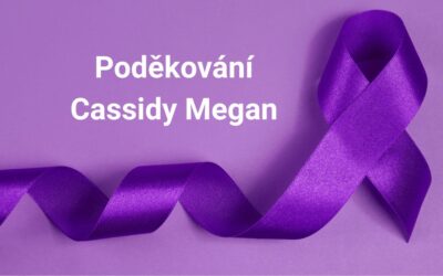 Poděkování Cassidy Megan zakladatelce Purple Day®