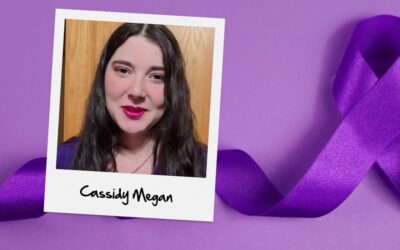 Poděkování Cassidy Megan zakladatelce Purple Day®